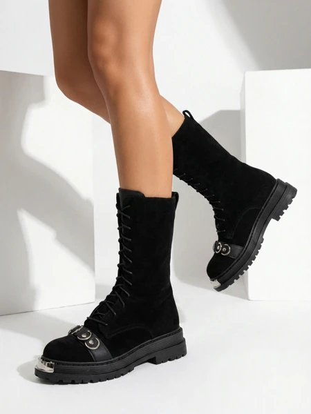 Royalfashion Cizme cu șiret pentru femei Werces