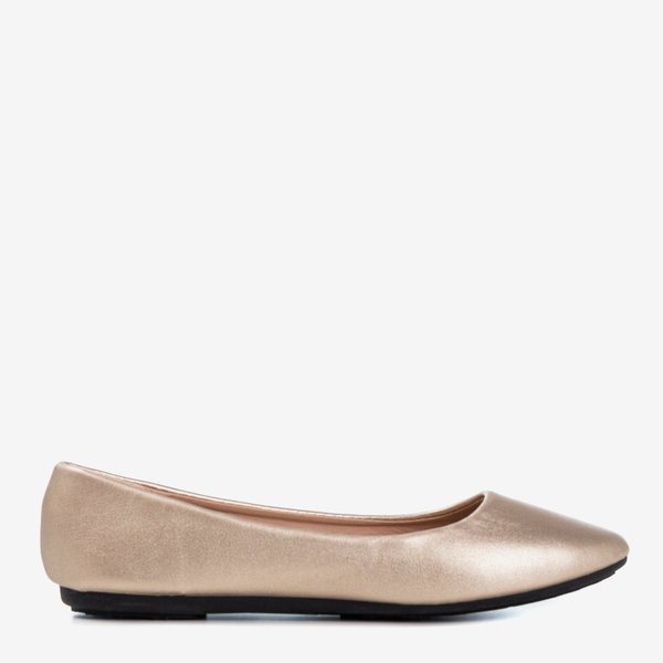 OUTLET Balerini de dama din piele ecologica aurie Mareusa - Pantofi