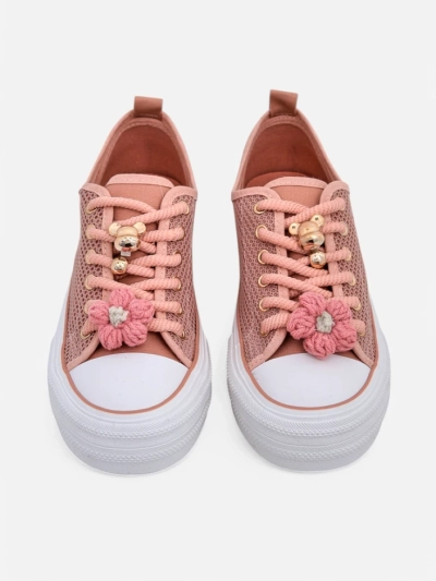 Royalfashion Sneakers perforate pentru femei cu embellismente Osdo
