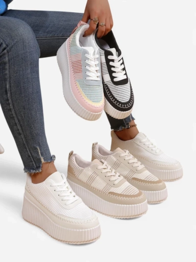 Royalfashion Sneakers platform pentru femei Siserra