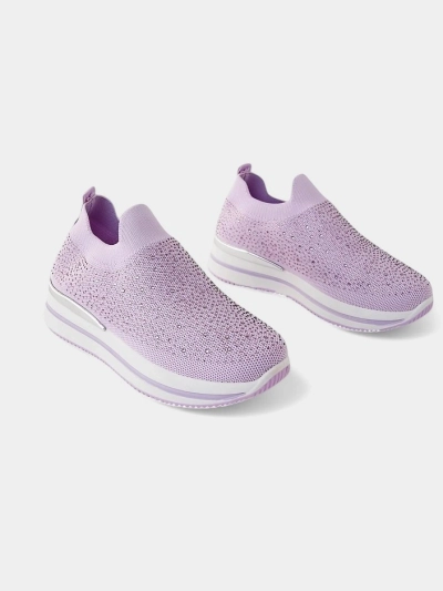 Pantofi sport slip-on pentru femei Royalfashion cu strassuri Adeq