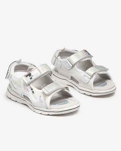 OUTLET Sandale albe copii cu petice Berigi - Incaltaminte