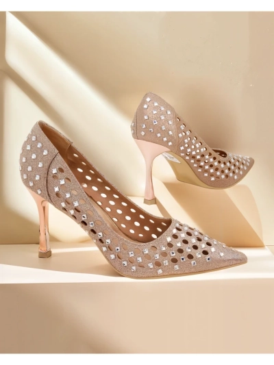 Royalfashion Pantofi cu toc perforați pentru femei Ecatte