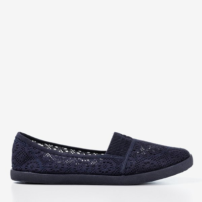 Balerini de dantelă bleumarin - pe dantelă Noremies - Încălțăminte