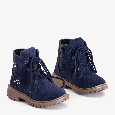 OUTLET Ghete de drumeție Meridan pentru copii, bleumarin - Încălțăminte