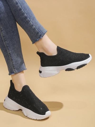 Tenisi slip-on pentru femei Royalfashion cu strasuri Elavises