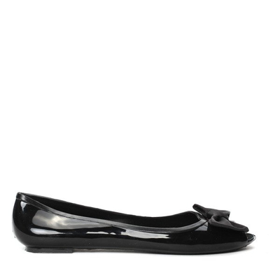 Czarne balerinki z kokardką Sandra- Obuwie