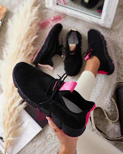 Pantofi sport dama negri si fucsia Bommgi - Incaltaminte