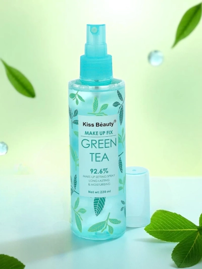 Kiss Beauty Grimeringfikseersproei met groen tee