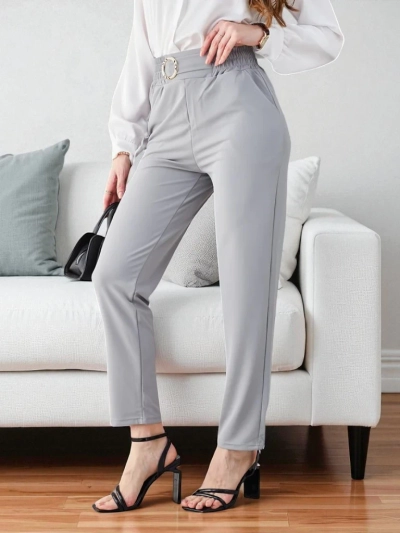 Pantaloni Eleganza Gri Deschis