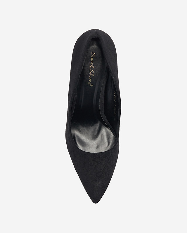 Pantofi stiletto clasici de damă cu vârf ascuțit, de culoare neagră Ermak- Footwear