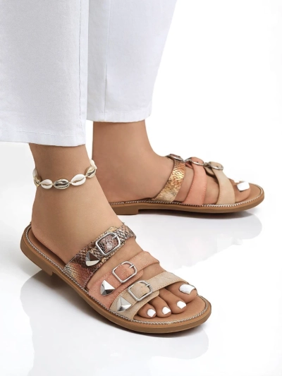 Royalfashion Dames platsool Snake Chic-pantoffels