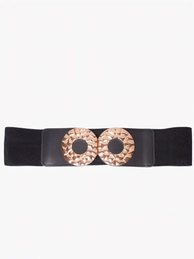Royalfashion Curea elastică cu cataramă decorativă aurie