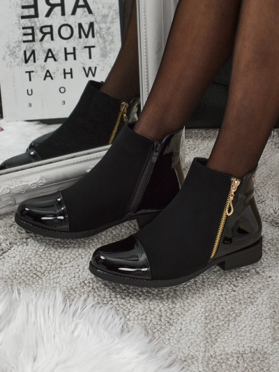 Botine Luna Negre Elegante de Toamnă