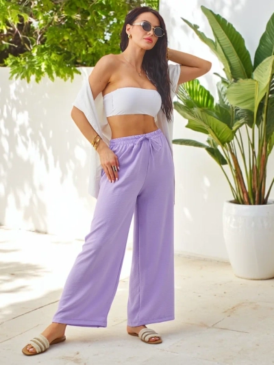 Pantaloni largi pentru femei Royalfashion cu talie elastică