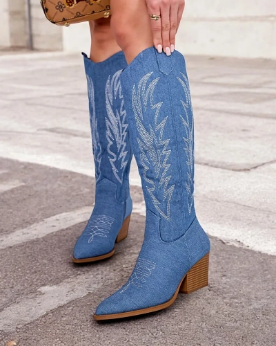 Royalfashion Cizme cowboy cu toc Lisso pentru femei