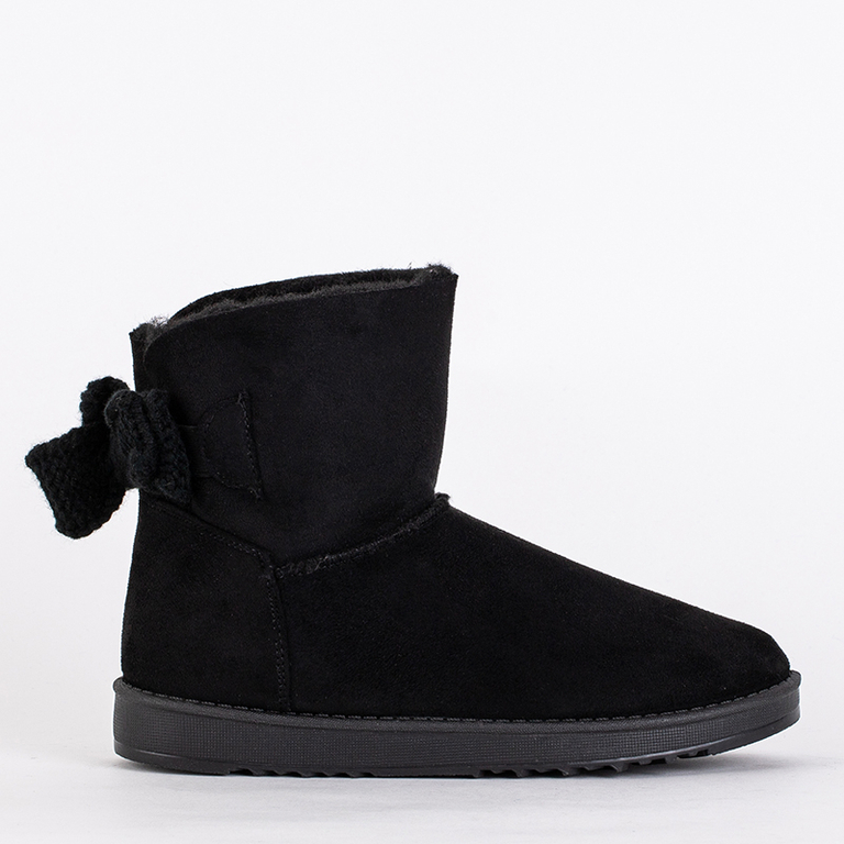 Ghete de damă Aurelia negre cu toc plat