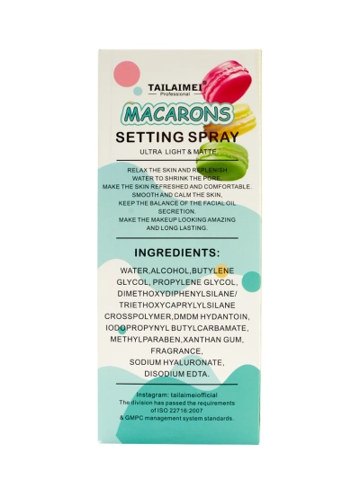 Macarons Spray Fixare Machiaj Albastru