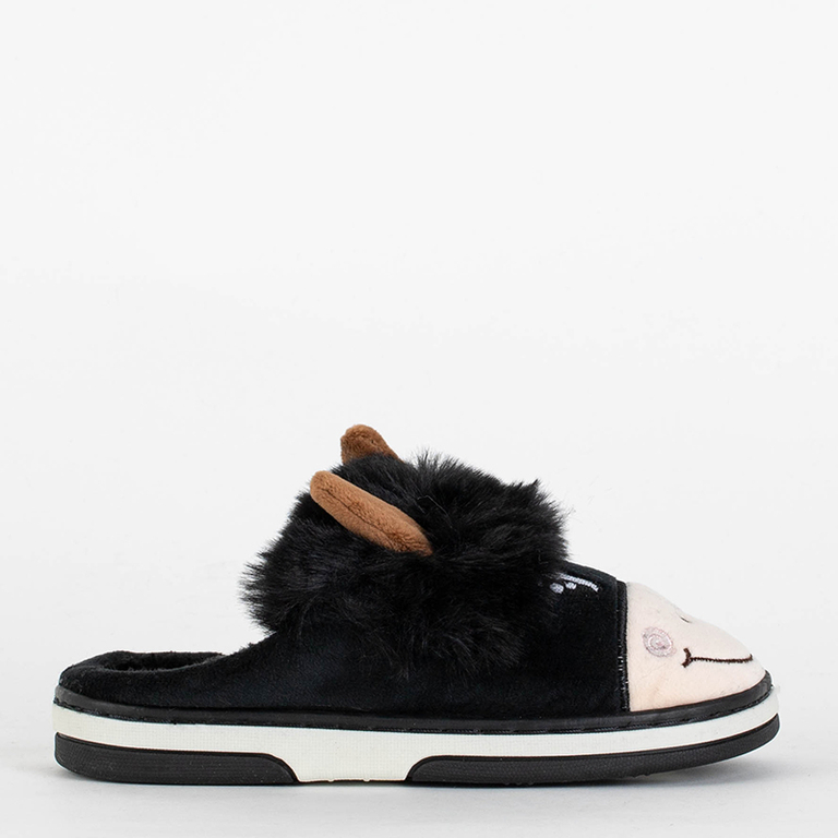 Animmes Black Baby Bull Slappers - Incaltaminte