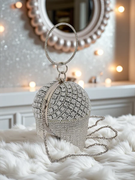 Royalfashion Damska torebka kula z cyrkoniami Velora Bloom