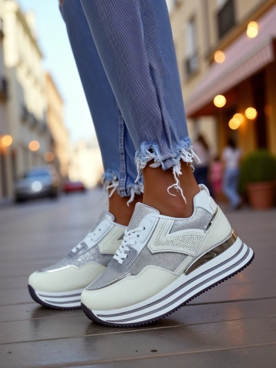 Pantofi sport Royalfashion pentru femei cu sclipici Borovis
