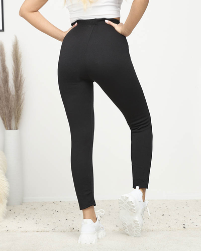 Jambiere de damă clasice negre cu izolație PLUS SIZE - Îmbrăcăminte