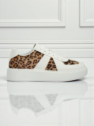 Sneakers Damski Calista Leopardia - Blanku Kuero Eko Tela Primavera 4cm
