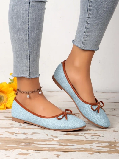 Pantofi balet pentru femei Royalfashion cu sclipici și o fundiță Aramie