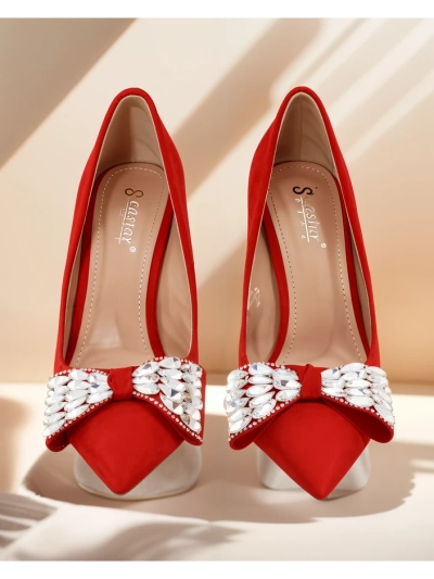 Pantofi cu toc stiletto Royalfashion pentru femei cu fundiță Cocarte