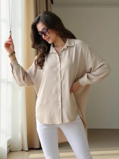 Royalfashion Bluză lungă oversized pentru femei