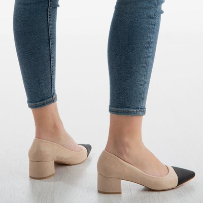 Pompele bej pe o coloană joasă Massikina - Încălțăminte