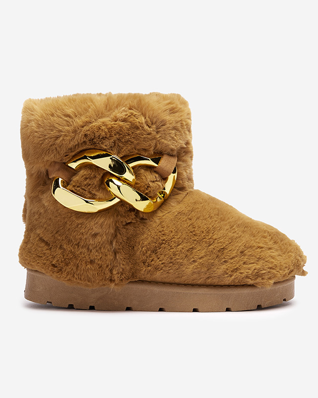 Cizme de zăpadă pentru femei Camel cu blană Sattopa- Footwear