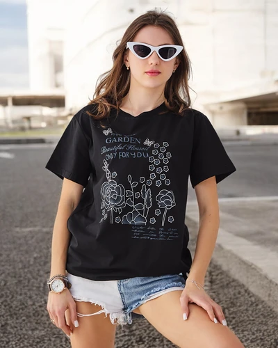 Bluză din bumbac pentru femei Royalfashion cu inscripția