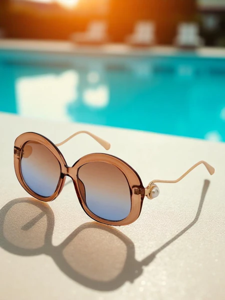 Royalfashion Ochelari de soare cu brațe decorative Glam Shine