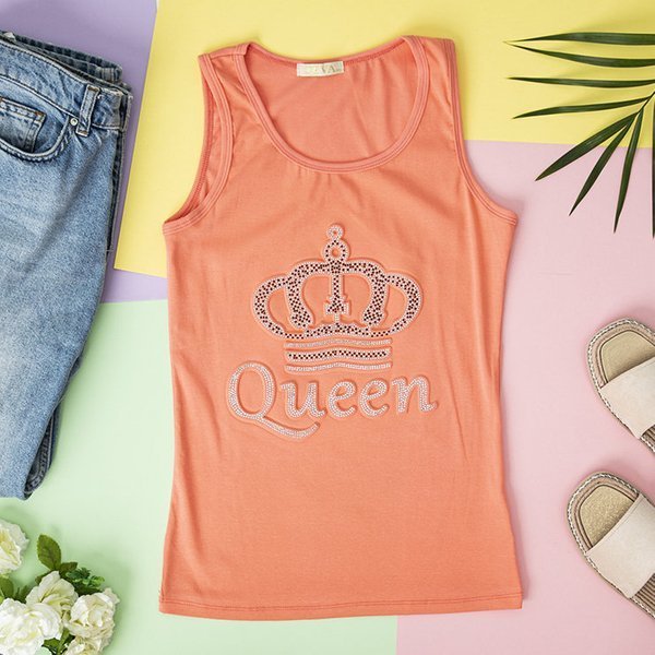 Top roz pentru femei cu zirconiu cubic - Îmbrăcăminte