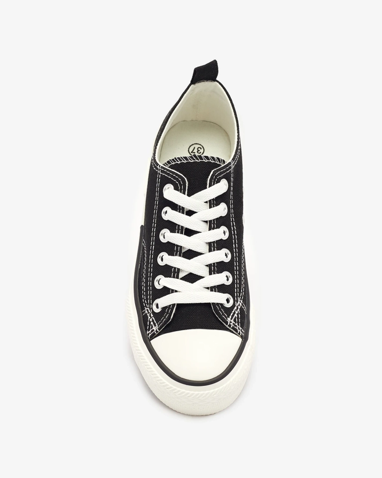 Adidași cu șiret pentru femei negri Cerity - Încălțăminte