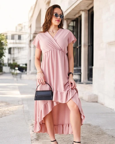 Rochie midi Royalfashion pentru femei cu tiv asimetric
