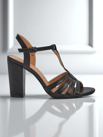Royalfashion Sandale cu toc gros pentru femei Daffi Elegance