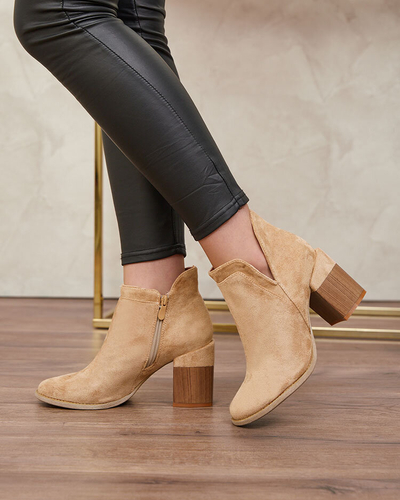 Royalfashion Cizme stiletto Ricteas maro deschis pentru femei