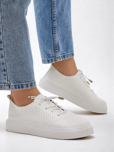 Royalfashion Pantofi sport perforați pentru femei cu șireturi Vaned