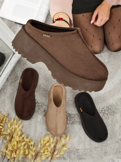 Botine scurte de damă a'la snowboots cu blană Calindra