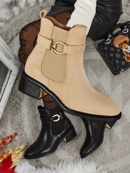 Botine de damă eco piele întoarsă Calivra