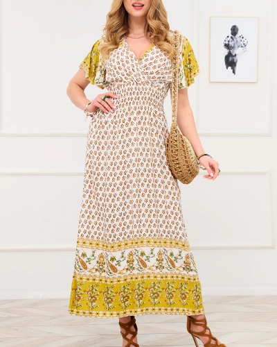 Rochie maxi de vară albă - Îmbrăcăminte