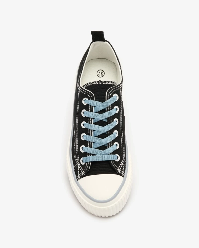 Adidași cu șiret pentru femei negri Tasabba- Footwear