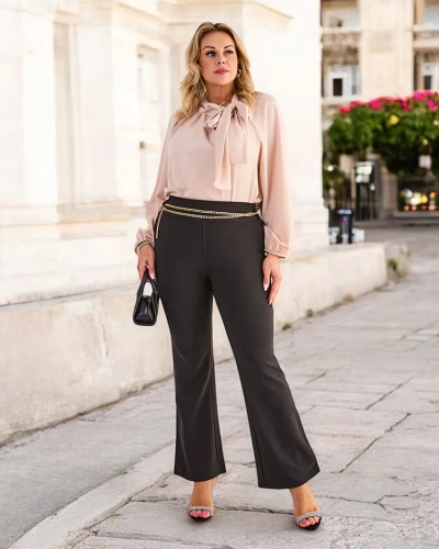Royalfashion Pantaloni teggings de damă cu picioare mai late