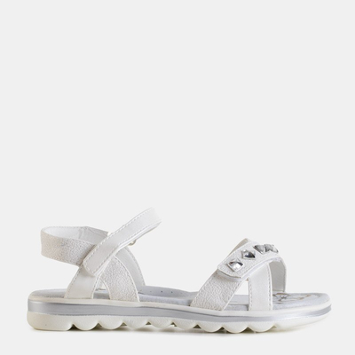 OUTLET Sandale albe copii cu crampoane Anisis - Incaltaminte