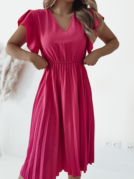 Royalfashion Rochie midi plisată de damă