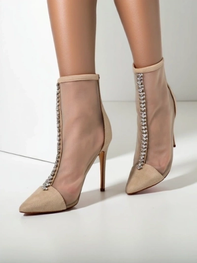 Cizme de gleznă pentru femei Royalfashion pe tocuri stiletto Amaelika