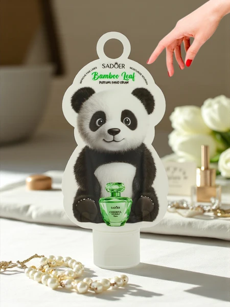 Sadoer Bamboo Leaf cremă de mâini 50 ml în ambalaj Panda - Aurelia Edition”, tradus în română ar fi: „Cremă de mâini Sadoer Bamboo Leaf 50 ml în ambalaj Panda - Ediția Aurelia”, dar având în vedere că produsul original este Jasmine Lemon, ar trebui să fie
