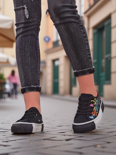 Sneakeri femei Royalfashion cu imprimeu Sercess